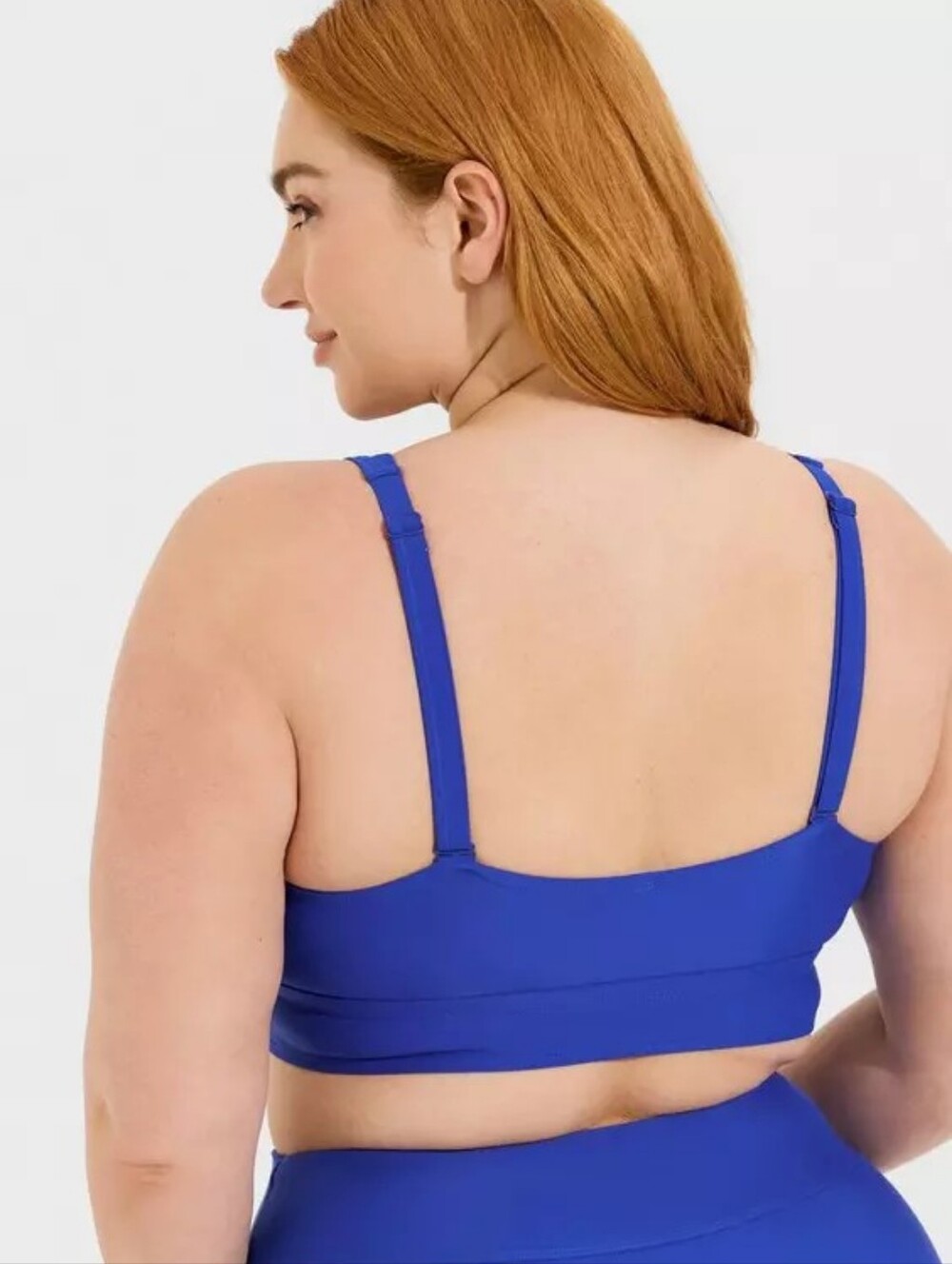 Torrid Electric Blue Lace Up Plunge Wireless XO Triangle Bikini Top 4X - Picture 2 of 3